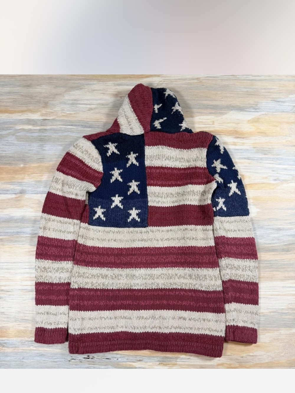 Ralph Lauren Vintage American flag cardigan RARE - Picture 2 of 6